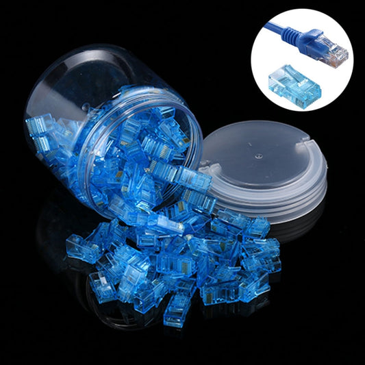 100 PCS Anpwoo Amp01 RJ45 Connector Modular Plug(Blue) - Lan Cable and Tools by PMC Jewellery | Online Shopping South Africa | PMC Jewellery | Buy Now Pay Later Mobicred