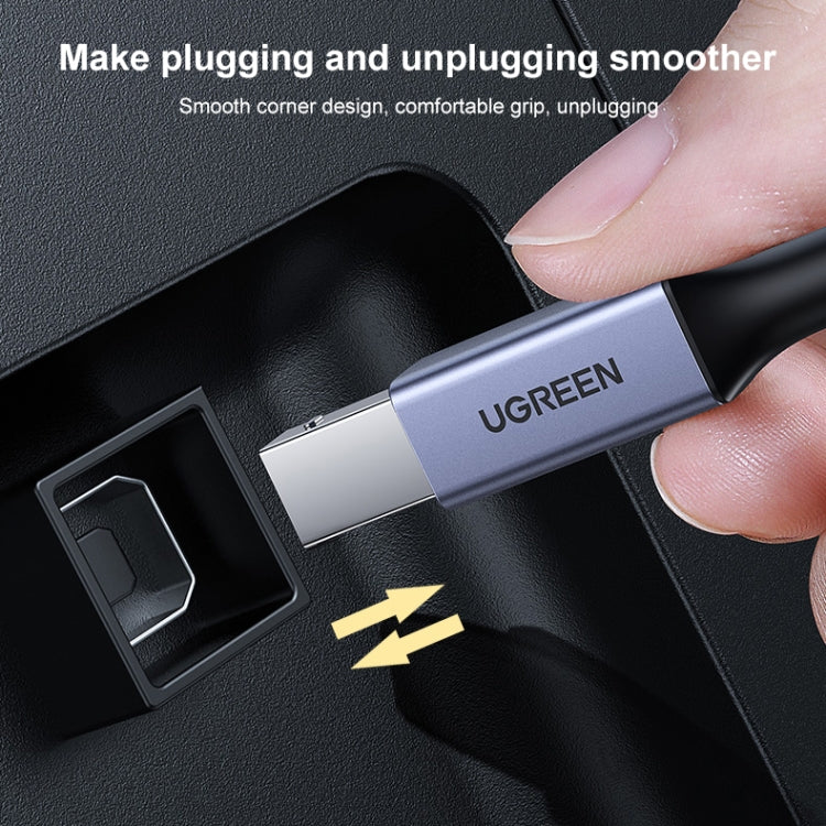 Ugreen Type-C / USB-C to Type-B Printer Nylon Braid Connect Data Cable, Length: 1.5m - free shipping - PMC TechLife - Order now!