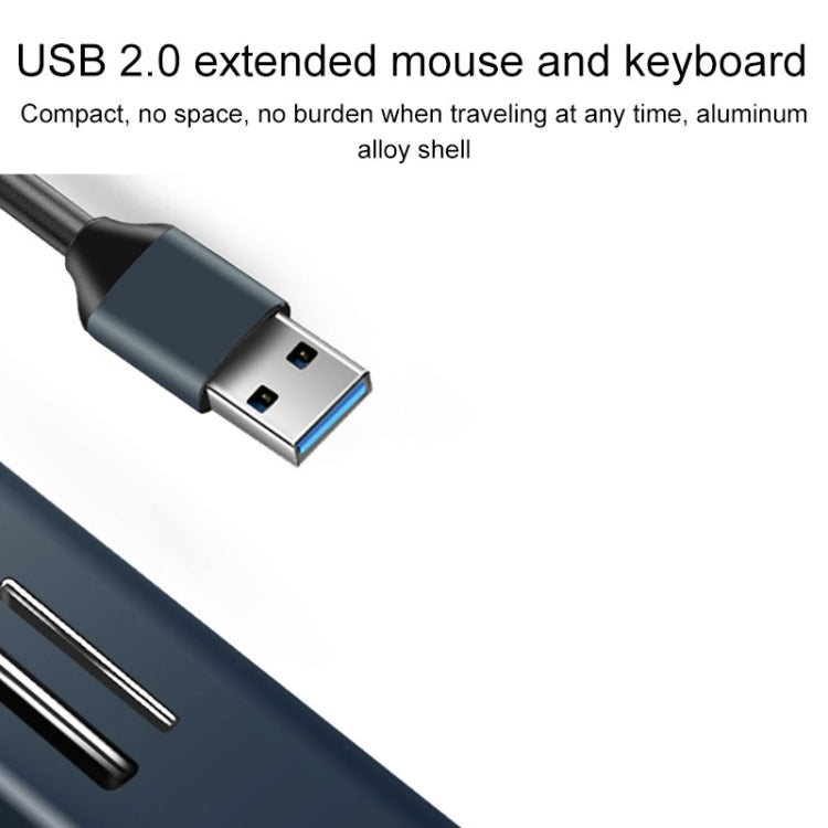 15102 5 in 1 USB-C / Type-C to USB3.0 + SD / TF Card Reader HUB Adapter (Silver) - USB HUB by PMC TechLife | Online Shopping South Africa | PMC TechLife | Buy Now Pay Later Mobicred