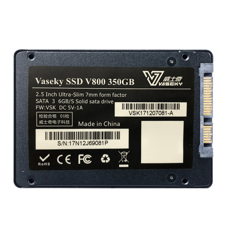 Vaseky V800 350GB 2.5 inch SATA3 6GB/s Ultra-Slim 7mm Solid State Drive SSD Hard Disk Drive for Desktop, Notebook - Solid State Drives by Vaseky | Online Shopping South Africa | PMC Jewellery | Buy Now Pay Later Mobicred