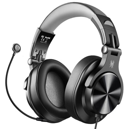 OneOdio A71D Head-mounted Noise Reduction Wired Headphone with Microphone(Black) - Multimedia Headset by OneOdio | Online Shopping South Africa | PMC Jewellery | Buy Now Pay Later Mobicred