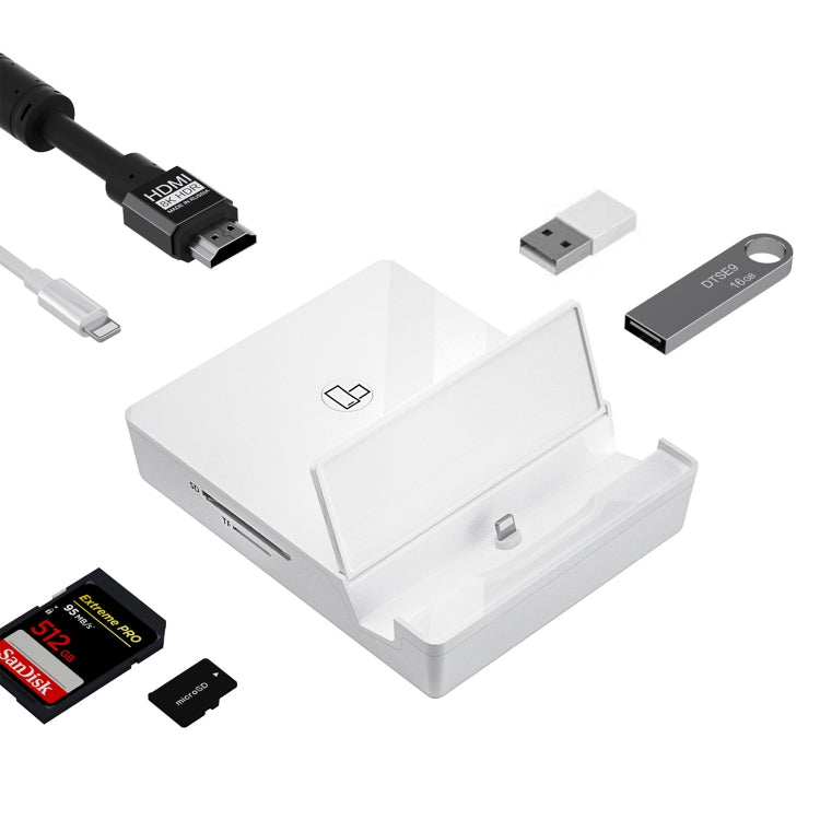 THT-020-1 Multi-functional HD Display Screen Converter with Charging Base - Wireless Display Dongle by PMC TechLife | Online Shopping South Africa | PMC TechLife | Buy Now Pay Later Mobicred