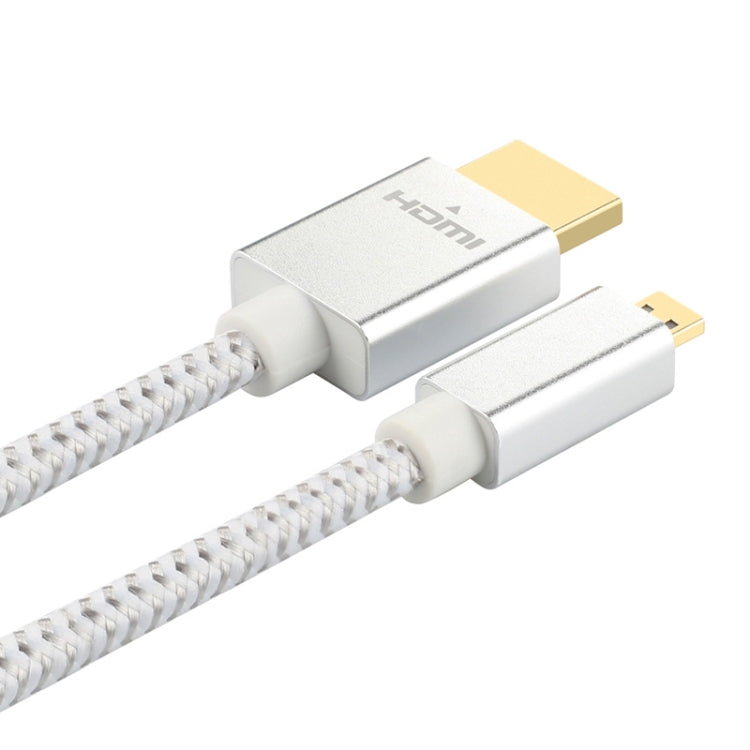 ULT-unite Gold-plated Head HDMI Male to Micro HDMI Male Nylon Braided Cable, Cable Length: 2m(Silver) - Cable by ult-unite | Online Shopping South Africa | PMC Jewellery | Buy Now Pay Later Mobicred