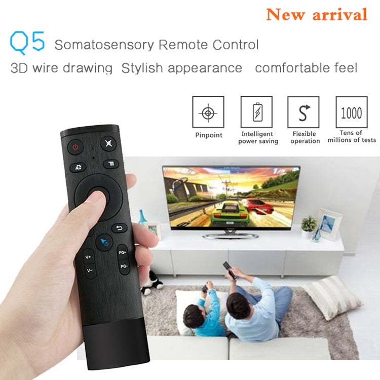 Q5 Gyroscope + Voice Foreign Version USB 2.4G Wireless Voice Flying Mouse Remote Control, Support Set-Top Box / Computer - MINI PC Accessories & Gadgets by PMC Jewellery | Online Shopping South Africa | PMC Jewellery | Buy Now Pay Later Mobicred