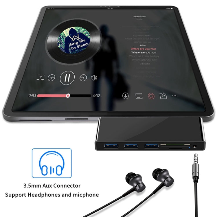 Rocketek SGO771 Type-C to USB2.0 / 3.5mm AUX / SD / TF HUB Adapter for Surface Pro GO - free shipping - PMC Jewellery - Order now!