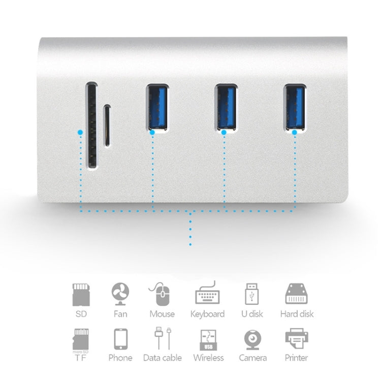 Rocketek HUB-3PC2 High Speed USB 3.0 Splitter HUB Adapter (White) - USB 3.0 HUB by ROCKETEK | Online Shopping South Africa | PMC Jewellery | Buy Now Pay Later Mobicred