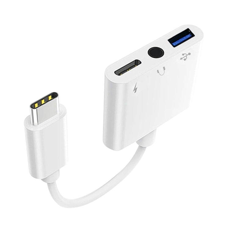 3 in 1 USB-C / Type-C Male to Type-C + USB + 3.5mm Female OTG Adapter - Converter & Adapter by PMC Jewellery | Online Shopping South Africa | PMC Jewellery | Buy Now Pay Later Mobicred