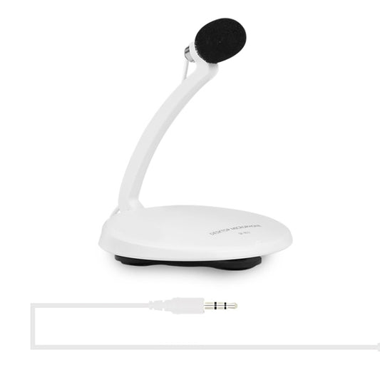 Yanmai SF-911 Professional Condenser Sound Recording 3.5mm Jack Microphone with Base Holder, Cable Length: 1.5m, Compatible with PC and Mac for Live Broadcast Show, KTV, etc.(White) - Microphone by Yanmai | Online Shopping South Africa | PMC Jewellery | Buy Now Pay Later Mobicred