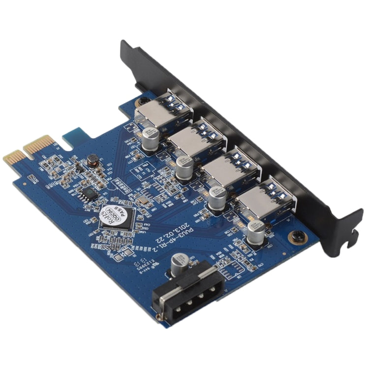 ORICO PVU3-4P 4 Ports USB3.0 PCI Express Card for Desktop(Black) - Add-on Cards by ORICO | Online Shopping South Africa | PMC Jewellery | Buy Now Pay Later Mobicred