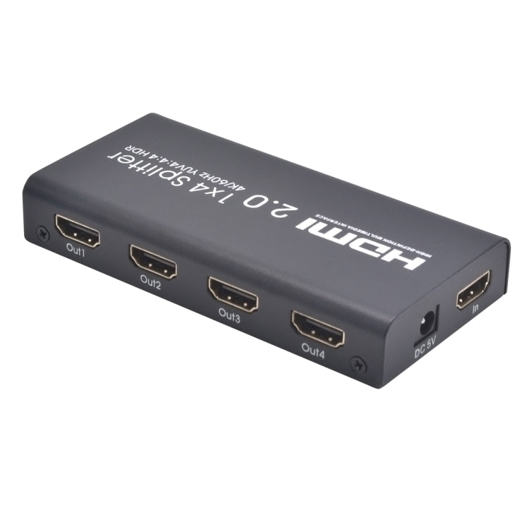 AYS-14V20 HDMI 2.0 1x4 4K Ultra HD Switch Splitter(Black) - Splitter by PMC Jewellery | Online Shopping South Africa | PMC Jewellery | Buy Now Pay Later Mobicred