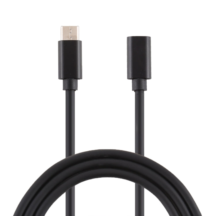 Type-C / USB-C Male to Female Power Adapter Charger Cable, Length: 1m(Black) - Universal Power Adapter by PMC Jewellery | Online Shopping South Africa | PMC Jewellery | Buy Now Pay Later Mobicred