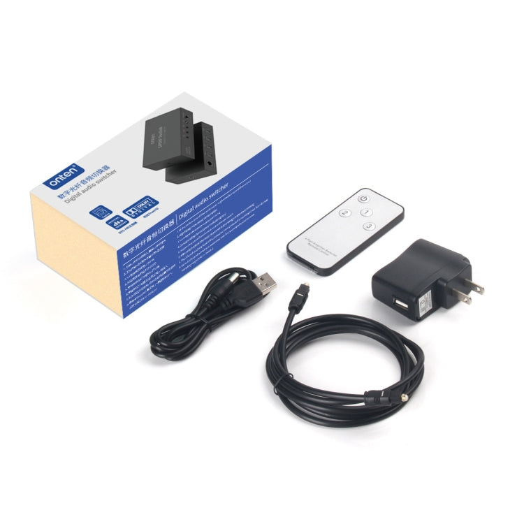 Onten 37507 Digital Optical Audio 3 In 1 Out Switcher Speaker Connector - Adapter by PMC Jewellery | Online Shopping South Africa | PMC Jewellery | Buy Now Pay Later Mobicred