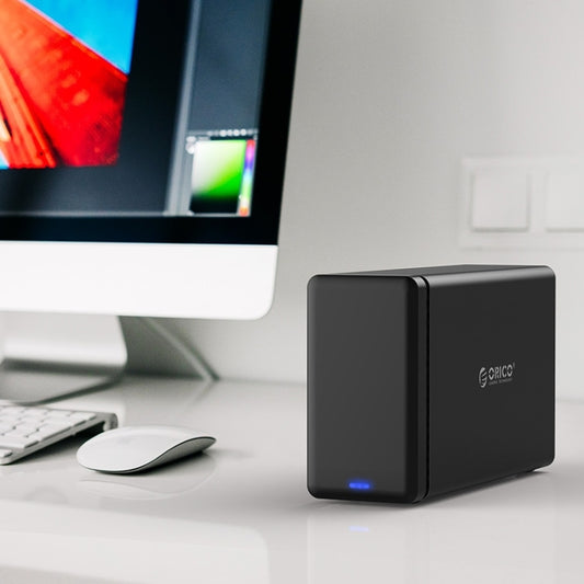 ORICO NS200-C3 2-bay USB-C / Type-C 3.1 to SATA External Hard Disk Box Storage Case Hard Drive Dock for 3.5 inch SATA HDD, Support UASP Protocol - HDD Enclosure by ORICO | Online Shopping South Africa | PMC Jewellery | Buy Now Pay Later Mobicred