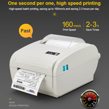 POS-9210 110mm USB POS Receipt Thermal Printer Express Delivery Barcode Label Printer, UK Plug(White) - Printer by PMC Jewellery | Online Shopping South Africa | PMC Jewellery | Buy Now Pay Later Mobicred