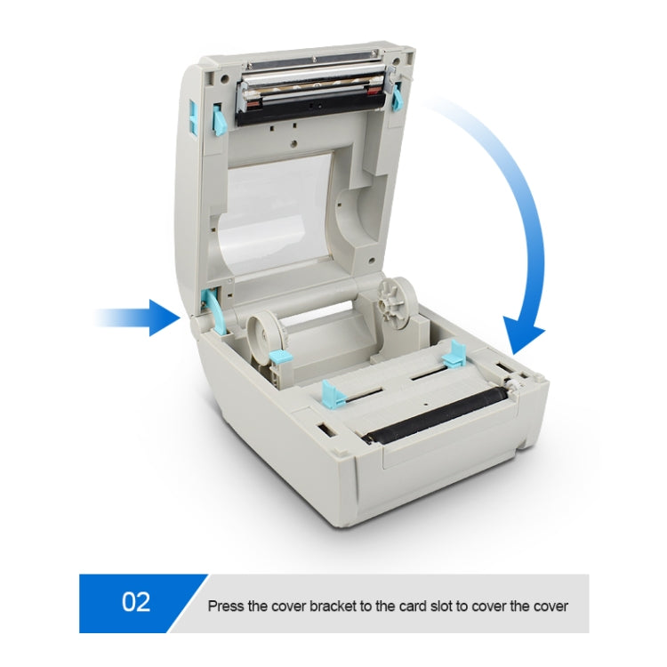 POS-9210 110mm USB +  Bluetooth POS Receipt Thermal Printer Express Delivery Barcode Label Printer, EU Plug(White) - Receipt Printers by PMC Jewellery | Online Shopping South Africa | PMC Jewellery | Buy Now Pay Later Mobicred