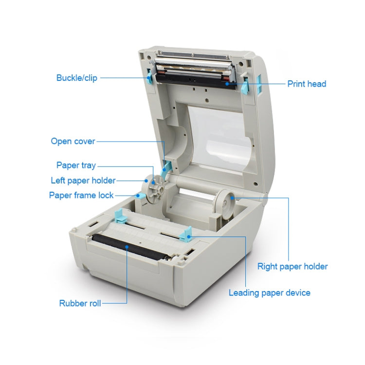 POS-9210 110mm USB +  Bluetooth POS Receipt Thermal Printer Express Delivery Barcode Label Printer, US Plug(White) - Receipt Printers by PMC Jewellery | Online Shopping South Africa | PMC Jewellery | Buy Now Pay Later Mobicred