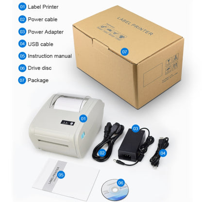 POS-9210 110mm USB +  Bluetooth POS Receipt Thermal Printer Express Delivery Barcode Label Printer, US Plug(White) - Printer by PMC Jewellery | Online Shopping South Africa | PMC Jewellery | Buy Now Pay Later Mobicred