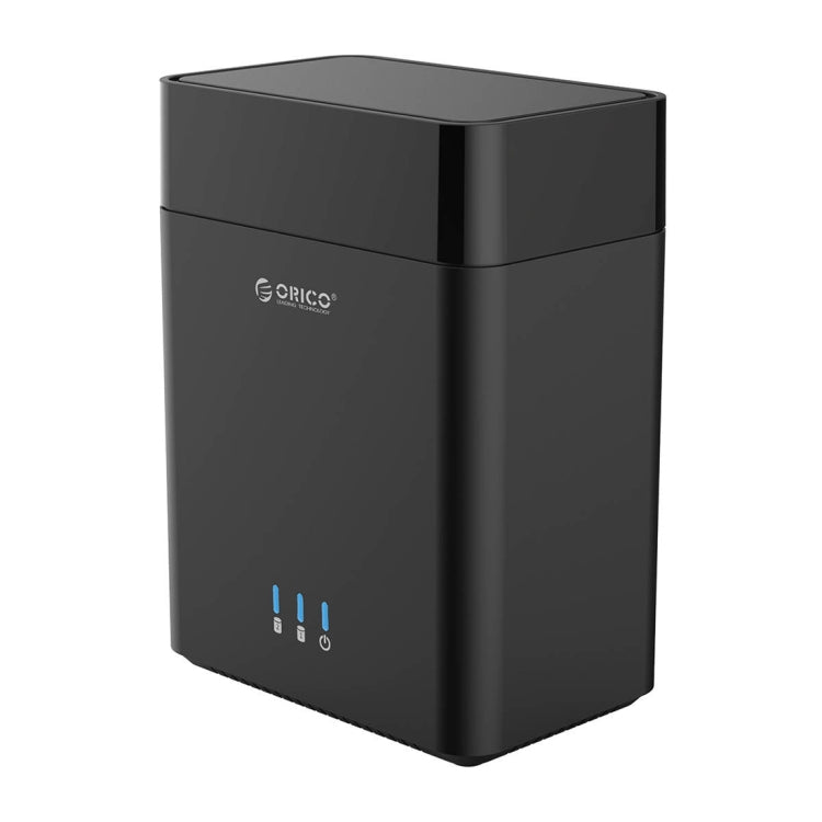 ORICO DS200U3 3.5 inch 2 Bay Magnetic-type USB 3.0 Hard Drive Enclosure with Blue LED Indicator(Black) - HDD Enclosure by ORICO | Online Shopping South Africa | PMC Jewellery | Buy Now Pay Later Mobicred