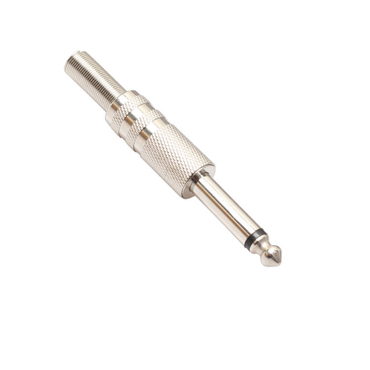 10 PCS 2 Pin 6.5mm Plug Zinc Alloy Welded Type Audio Connector 6.35 Audio Plug - Microphone Audio Cable & Connector by PMC TechLife | Online Shopping South Africa | PMC TechLife