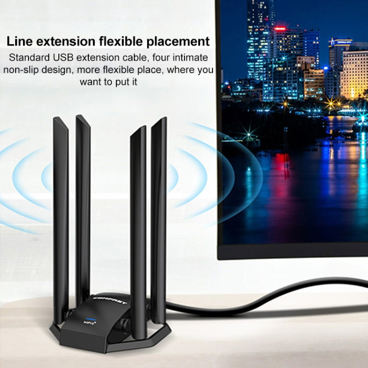 COMFAST CF-975AX 5400Mbps USB3.0 WiFi6 Dual Frequency Free Drive Network Card - free shipping - PMC Jewellery - Order now!