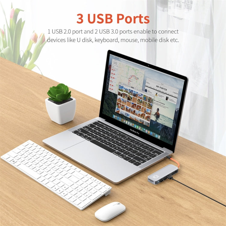ROCK TR01 10 In 1 Type-C / USB-C to HDMI + VGA Multifunctional Extension HUB Adapter(Silver) - free shipping - PMC Jewellery - Order now!