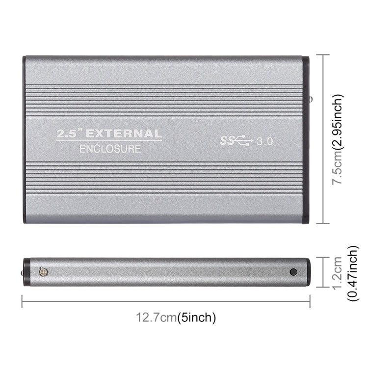 Richwell SATA R2-SATA-250GB 250GB 2.5 inch USB3.0 Super Speed Interface Mobile Hard Disk Drive(Grey) - free shipping - PMC Jewellery - Order now!