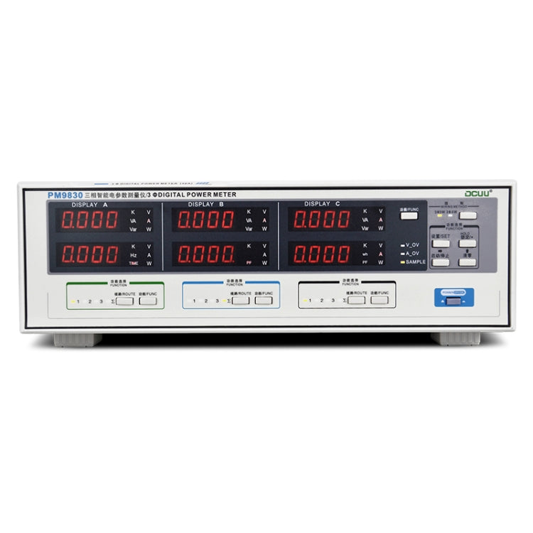 DCUU PM9830 500V 40A Three Phase Digital AC Voltage Current Power Factor & Power Meter (EU Plug) - Current & Voltage Tester by PMc TechLife | Online Shopping South Africa | PMc TechLife | Buy Now Pay Later Mobicred