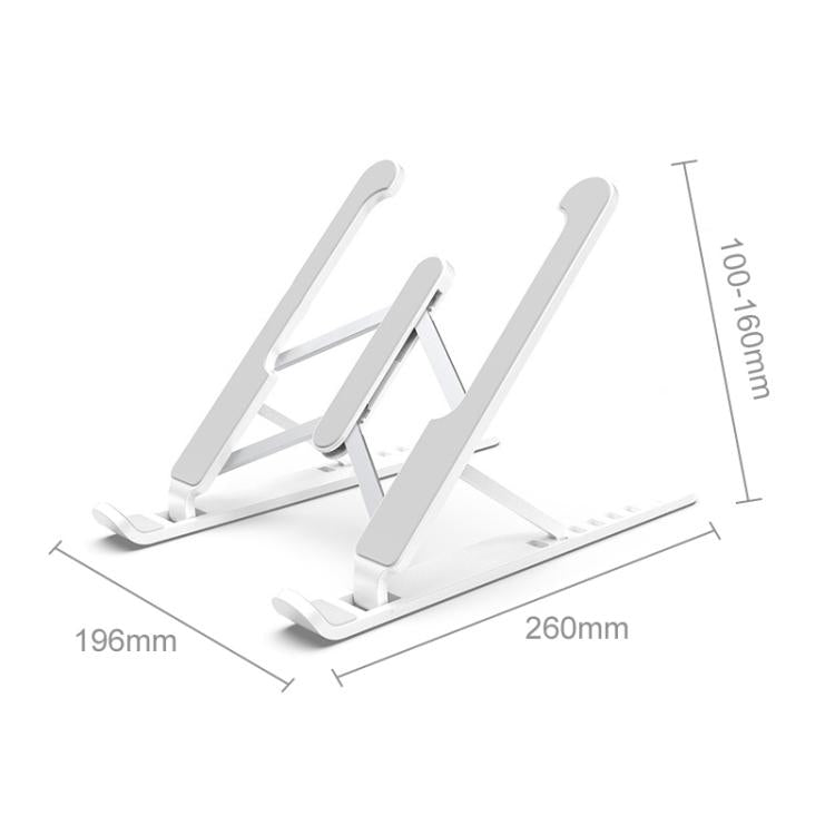 Laptop Stand Desktop Raise Bracket Cooling Base Lifting Holder Foldable (White) - free shipping - PMC TechLife - Order now!