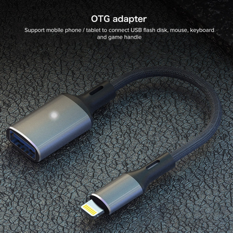 8 Pin to USB OTG Adapter Cable, Suitable for Systems Above IOS 13 (Yellow) - Converter & Adapter by PMC Jewellery | Online Shopping South Africa | PMC Jewellery | Buy Now Pay Later Mobicred