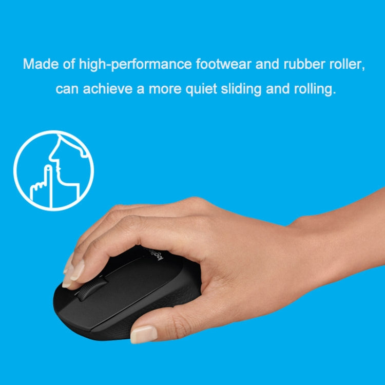 Logitech M330 Wireless Optical Mute Mouse with Micro USB Receiver (White) - Wireless Mice by Logitech | Online Shopping South Africa | PMC Jewellery | Buy Now Pay Later Mobicred