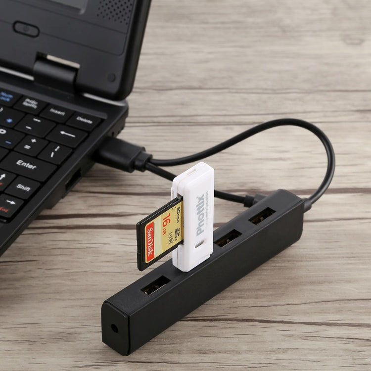 3 in 1 USB-C / Type-C + Micro USB + 4 x USB 2.0 Ports HUB Converter, Cable Length: 12cm(Black) - USB 2.0 HUB by PMC TechLife | Online Shopping South Africa | PMC TechLife | Buy Now Pay Later Mobicred