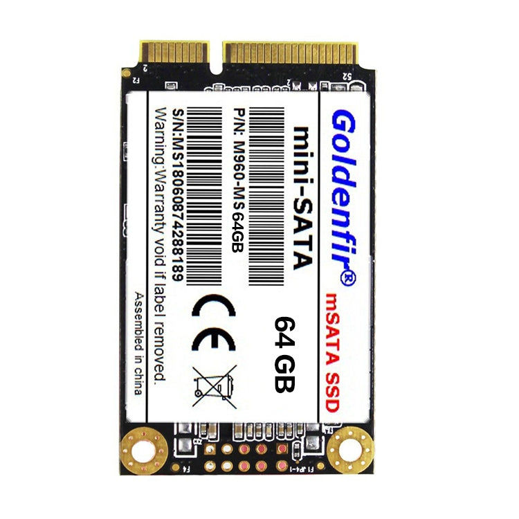 Goldenfir 1.8 inch Mini SATA Solid State Drive, Flash Architecture: TLC, Capacity: 64GB - External Solid State Drives by Goldenfir | Online Shopping South Africa | PMC Jewellery | Buy Now Pay Later Mobicred