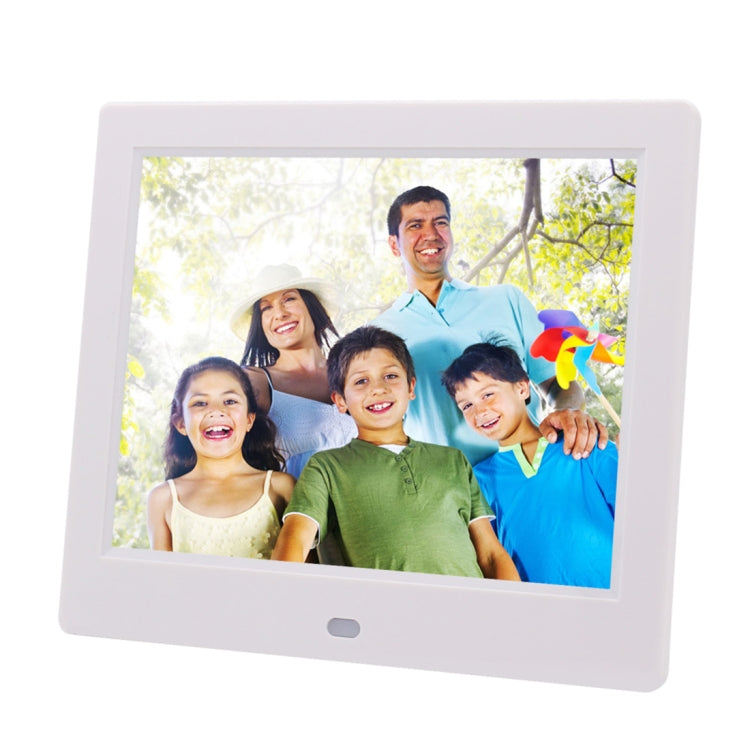 AC 100-240V 8 inch TFT Screen Digital Photo Frame with Holder & Remote Control, Support USB / SD Card Input (White) - 11 inch Below by PMC Jewellery | Online Shopping South Africa | PMC Jewellery | Buy Now Pay Later Mobicred