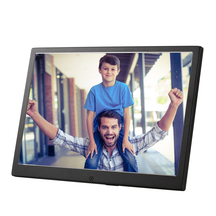 HSD1202 12.1 inch 1280x800 High Resolution Display Digital Photo Frame with Holder and Remote Control, Support SD / MMC / MS Card / USB Port, EU Plug(Black) - 11-15 inch by PMC Jewellery | Online Shopping South Africa | PMC Jewellery | Buy Now Pay Later Mobicred