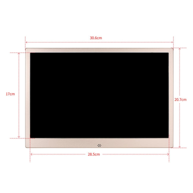 HSD1303 13.3 inch LED 1280x800 High Resolution Display Digital Photo Frame with Holder and Remote Control, Support SD / MMC / MS Card / USB Port, EU Plug(Silver) - 11-15 inch by PMC Jewellery | Online Shopping South Africa | PMC Jewellery | Buy Now Pay Later Mobicred