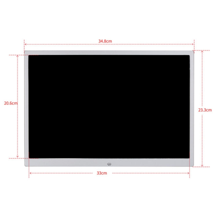 HSD1504 15.4 inch LED 1280x800 High Resolution Display Digital Photo Frame with Holder and Remote Control, Support SD / MMC / MS Card / USB Port, US Plug(Silver) - 15 inch Above by PMC Jewellery | Online Shopping South Africa | PMC Jewellery | Buy Now Pay Later Mobicred