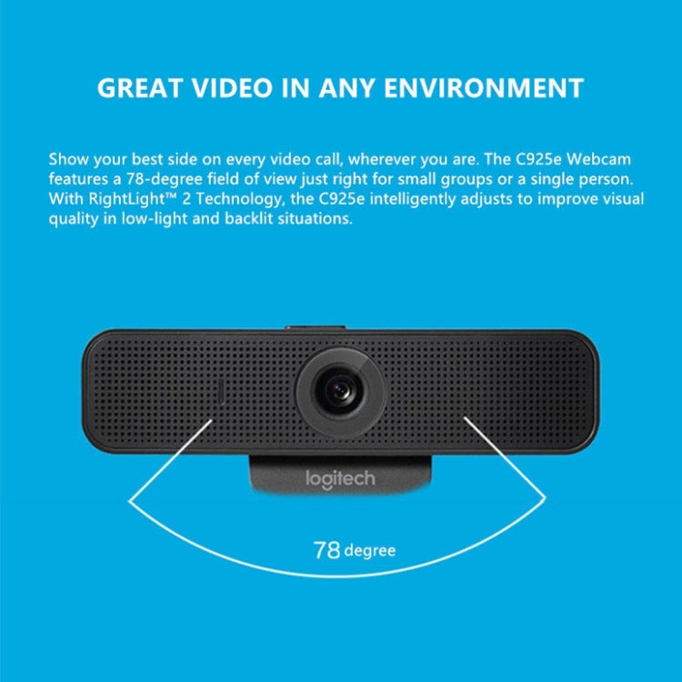 Logitech C925E 1080p HD Webcam with Integrated Security Cover(Black) - free shipping - PMC Jewellery - Order now!