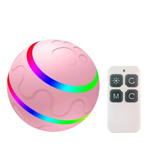 O1 Intelligent Remote Control Pet Toy Dog Training Luminous Ball (Pink) - Rubber Silicone Toys by PMC Jewellery | Online Shopping South Africa | PMC Jewellery | Buy Now Pay Later Mobicred