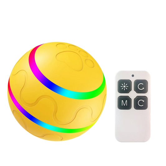 O1 Intelligent Remote Control Pet Toy Dog Training Luminous Ball (Yellow) - Rubber Silicone Toys by PMC Jewellery | Online Shopping South Africa | PMC Jewellery | Buy Now Pay Later Mobicred