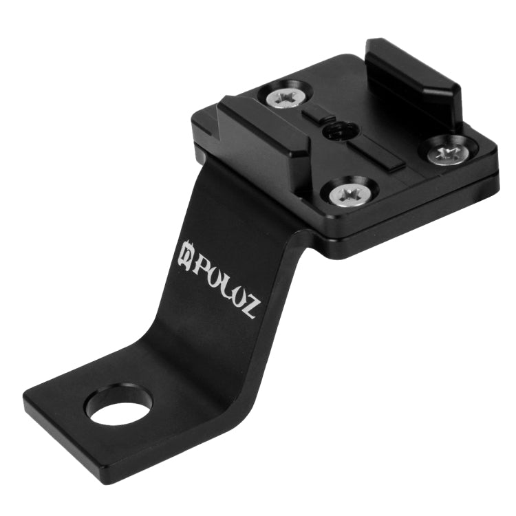 PULUZ Fixed Metal Motorcycle Holder Mount for GoPro Hero12 Black / Hero11 /10 /9 /8 /7 /6 /5, Insta360 Ace / Ace Pro, DJI Osmo Action 4 and Other Action Cameras(Black) - Holder by PULUZ | Online Shopping South Africa | PMC Jewellery | Buy Now Pay Later Mobicred