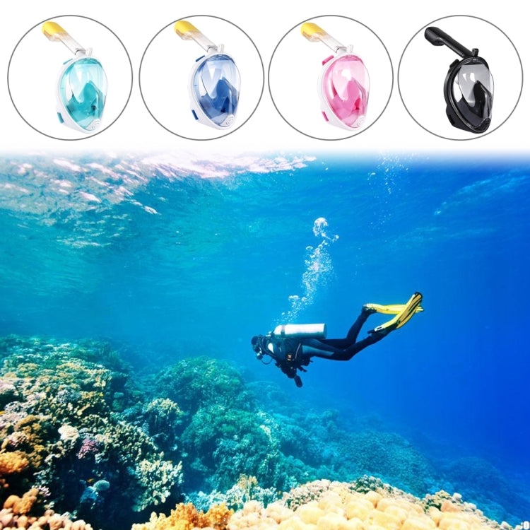 PULUZ 220mm Tube Water Sports Diving Equipment Full Dry Snorkel Mask for GoPro Hero12 Black / Hero11 /10 /9 /8 /7 /6 /5, Insta360 Ace / Ace Pro, DJI Osmo Action 4 and Other Action Cameras, S/M Size(Blue) - Diving Mask by PULUZ | Online Shopping South Africa | PMC Jewellery | Buy Now Pay Later Mobicred