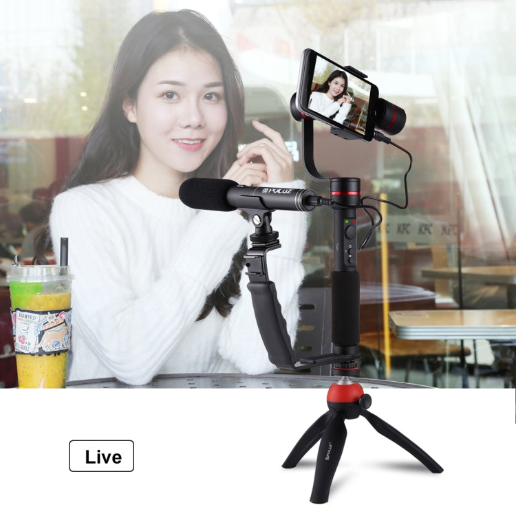 PULUZ L-Shape Bracket Handheld Grip Holder with Dual Side Cold Shoe Mounts for Video Light Flash, DSLR Camera - Hand Held Monopod by PULUZ | Online Shopping South Africa | PMC Jewellery