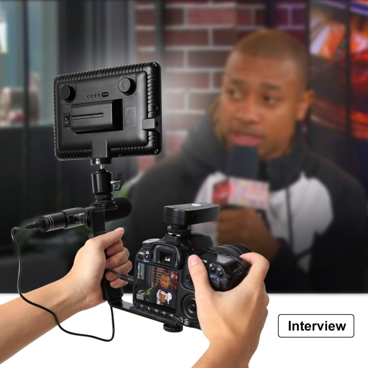 PULUZ L-Shape Bracket Handheld Grip Holder with Dual Side Cold Shoe Mounts for Video Light Flash, DSLR Camera - Hand Held Monopod by PULUZ | Online Shopping South Africa | PMC TechLife