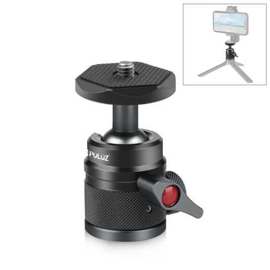 PULUZ 360 Panorama Aluminum Alloy Tripod Ball Head Adapter with Knob Lock(Black) - Tripod Heads by PULUZ | Online Shopping South Africa | PMC Jewellery | Buy Now Pay Later Mobicred