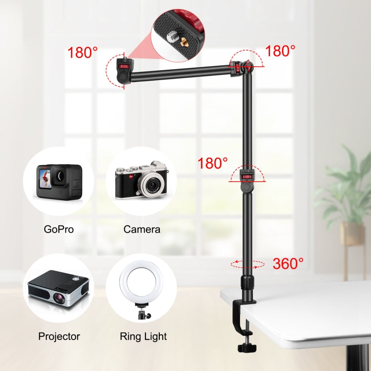 PULUZ Overhead Camera Mount C-Clamp Desk Stand Live Holder(Black) - Stand by PULUZ | Online Shopping South Africa | PMC Jewellery | Buy Now Pay Later Mobicred