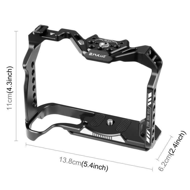 For Canon EOS R10 PULUZ Metal Camera Cage Stabilizer Rig (Black) - free shipping - PMC TechLife - Order now!