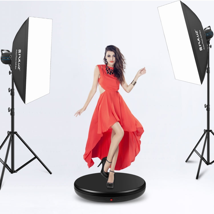 PULUZ 45cm Remote Control Adjusting Speed Rotating Turntable Display Stand, Black, Load 100kg(AU Plug) - free shipping - PMC TechLife - Order now!