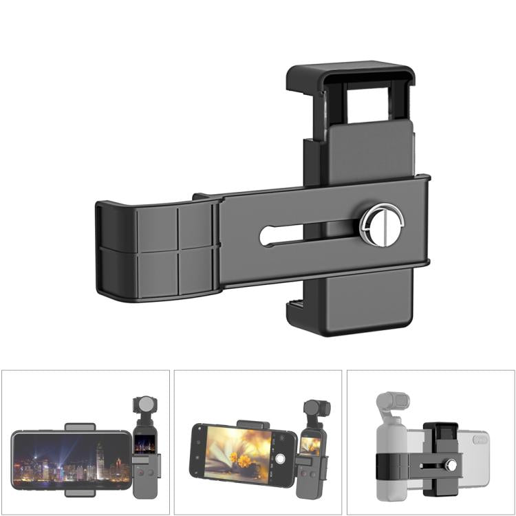 PULUZ Smartphone Fixing Clamp 1/4 inch Holder Mount Bracket for DJI OSMO Pocket / Pocket 2 - free shipping - PMC TechLife - Order now!