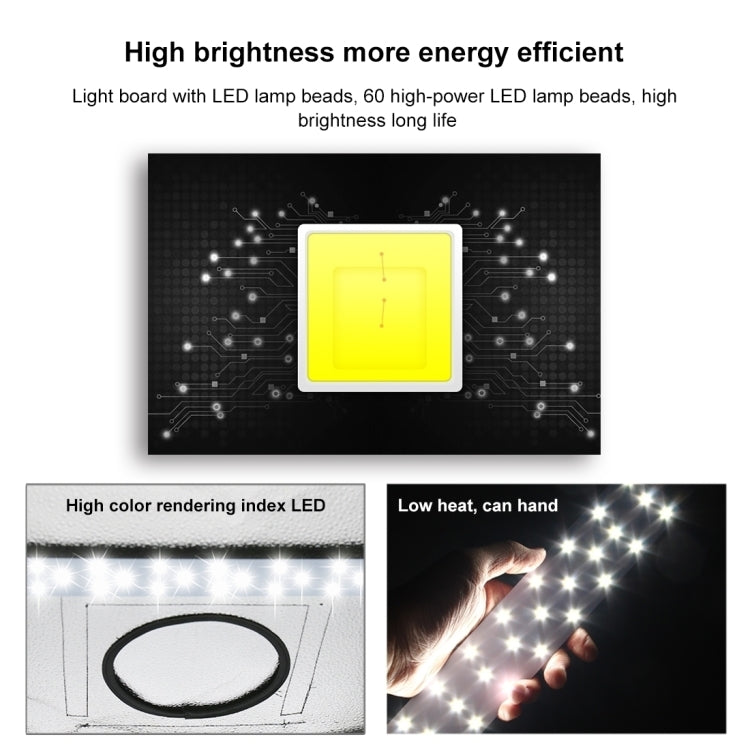 PULUZ 30W 1690LM 60 LEDs SMD 5730 5500K Aluminum Base Light Panel for 60cm Studio Tent - free shipping - PMC TechLife - Order now!
