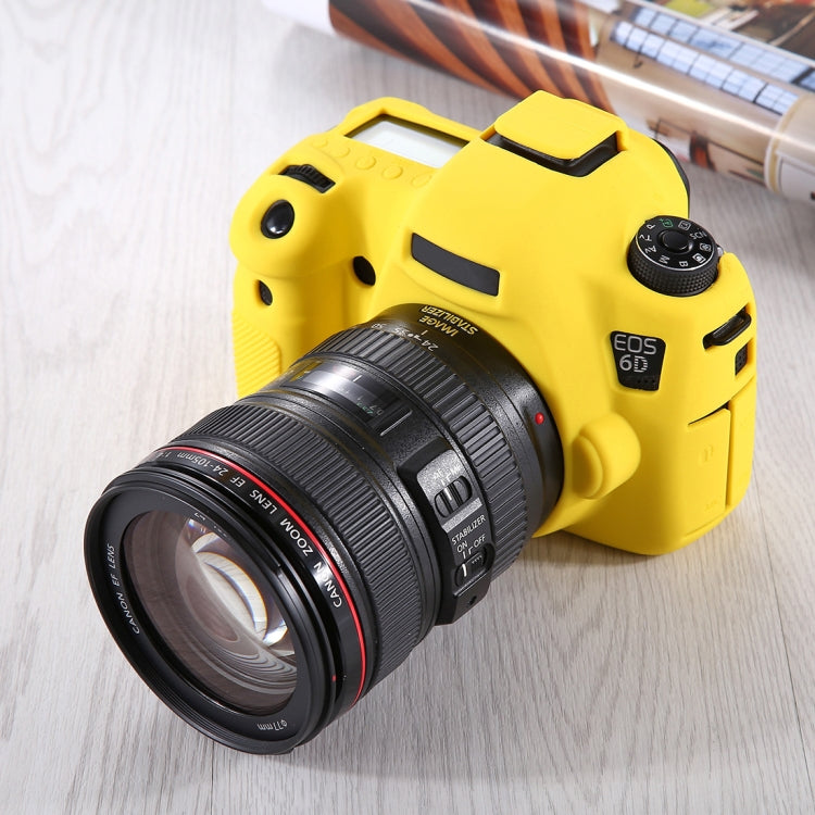 PULUZ Soft Silicone Protective Case for Canon EOS 6D(Yellow) - Protective Case by PULUZ | Online Shopping South Africa | PMC TechLife | Buy Now Pay Later Mobicred